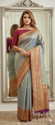 Silk party wear saree