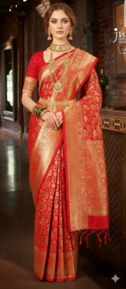 Silk party wear saree