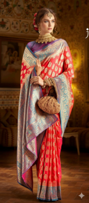 Silk party wear saree