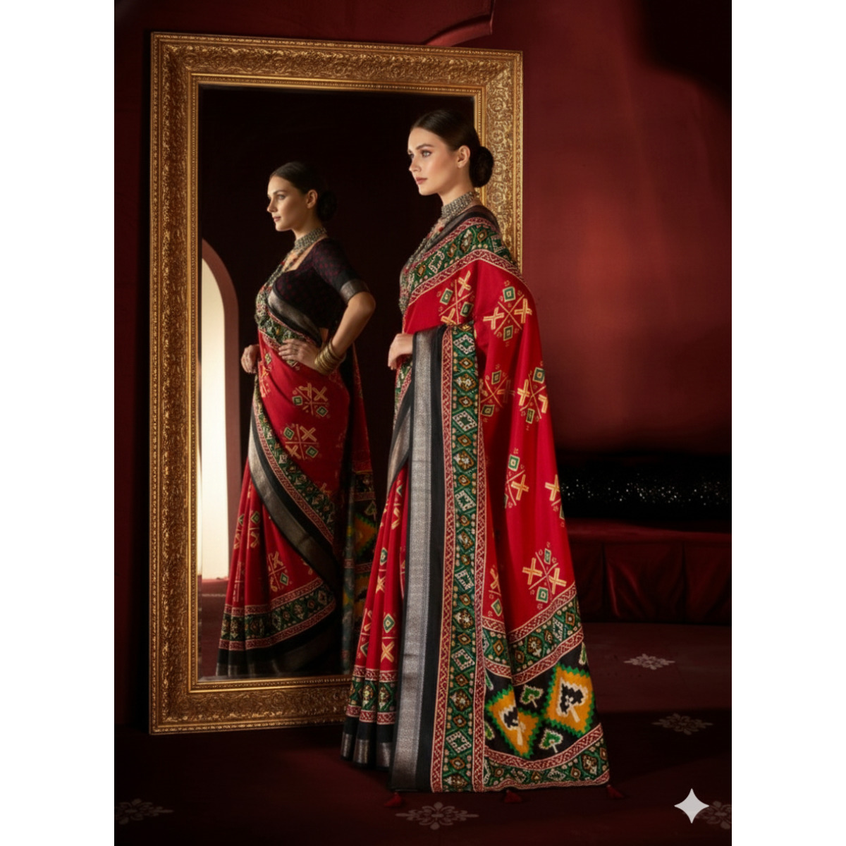 Designer cotton silk sarees - Image 2