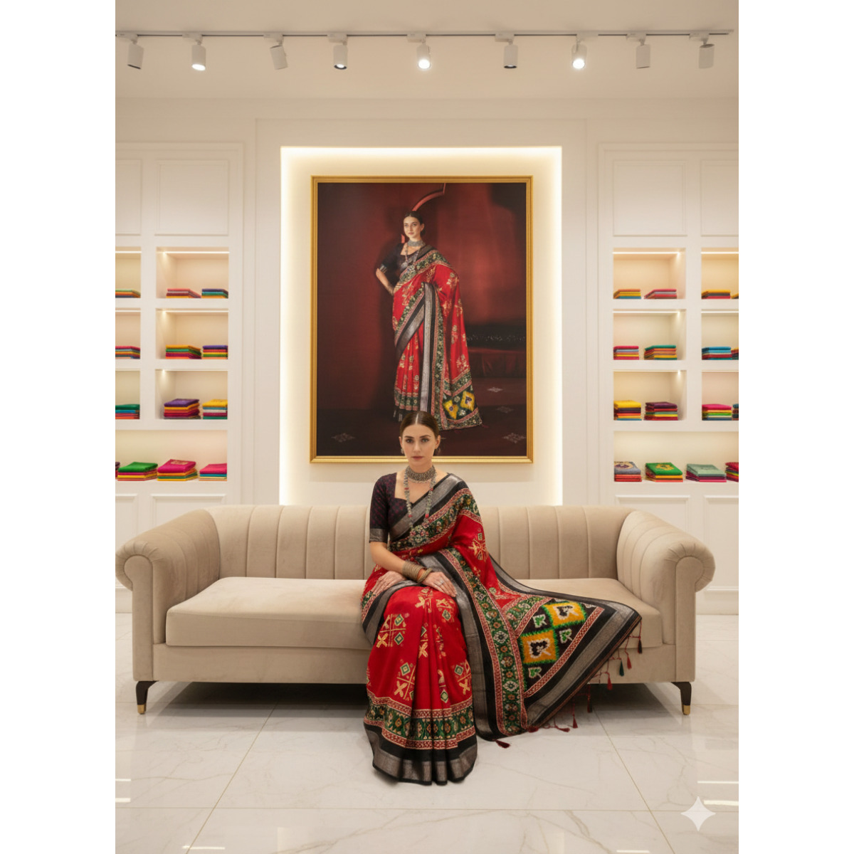 Designer cotton silk sarees - Image 3