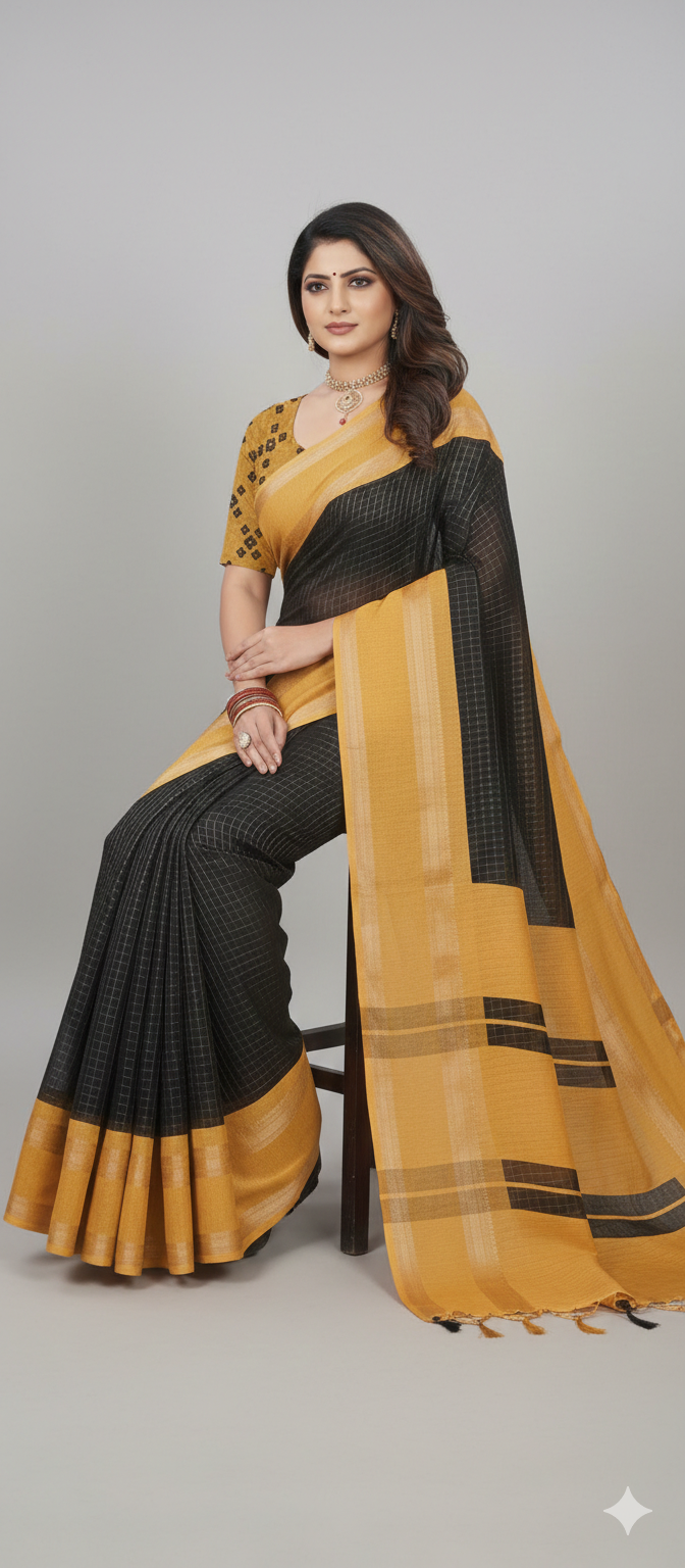 Soft material saree