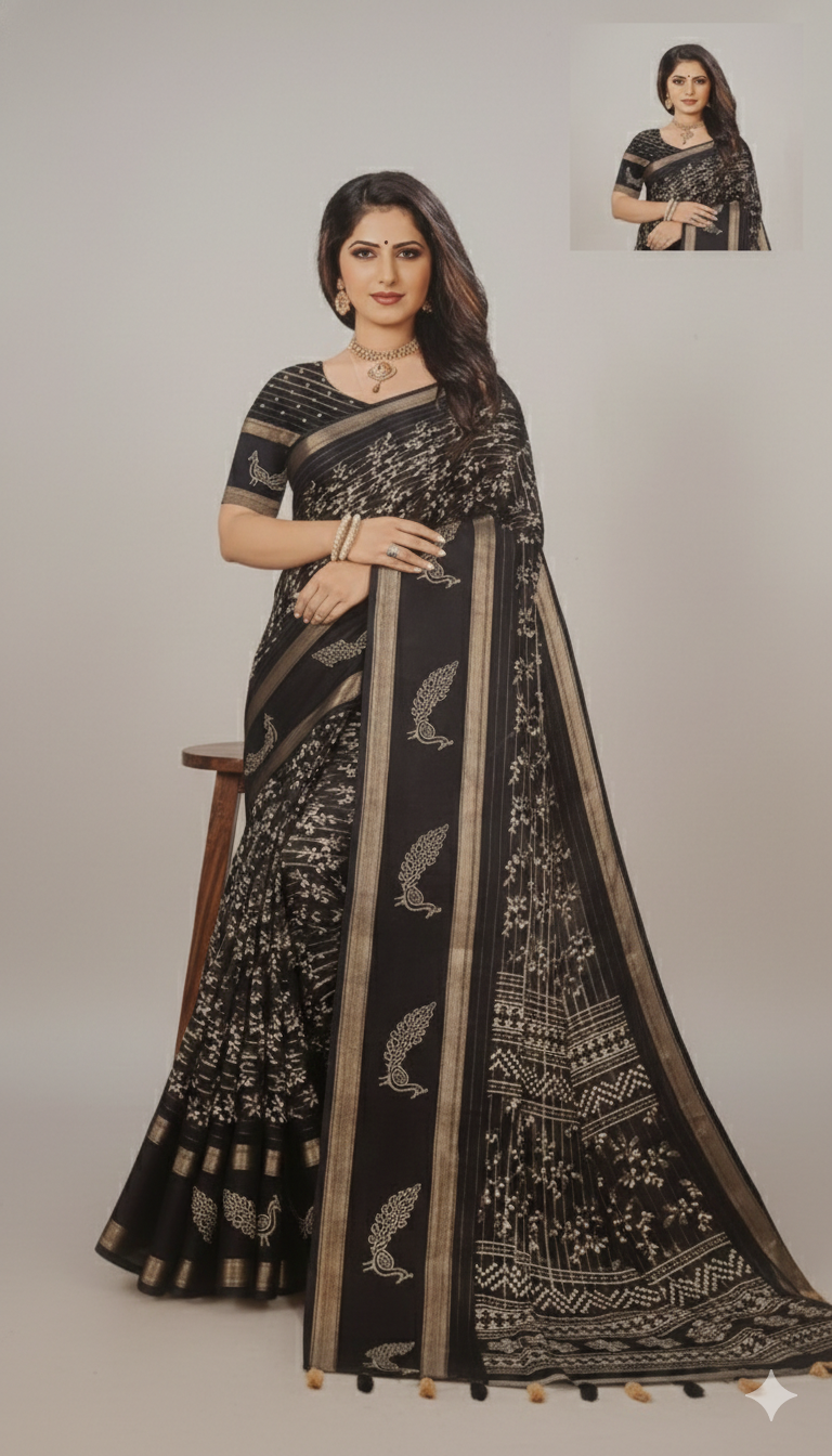 Soft material saree