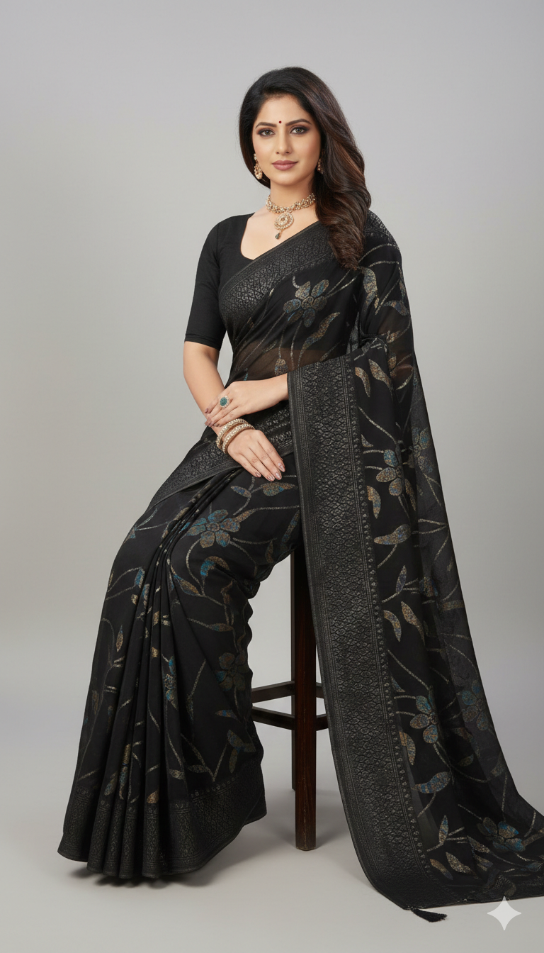 Soft material saree