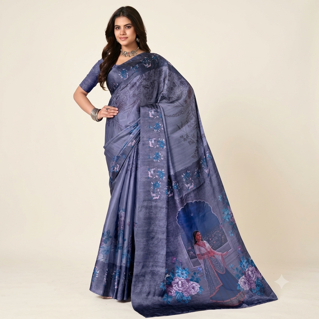 Designer printed sarees