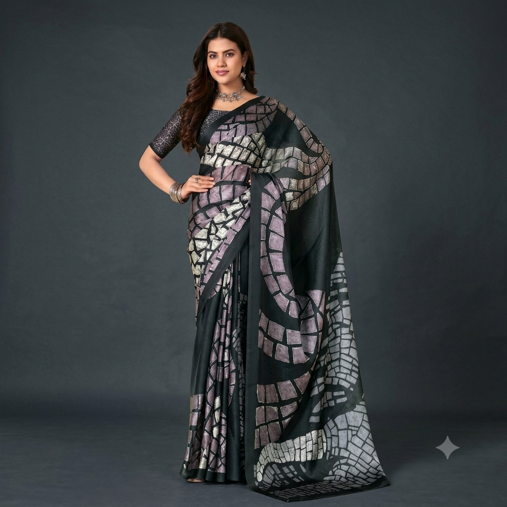 Designer printed sarees