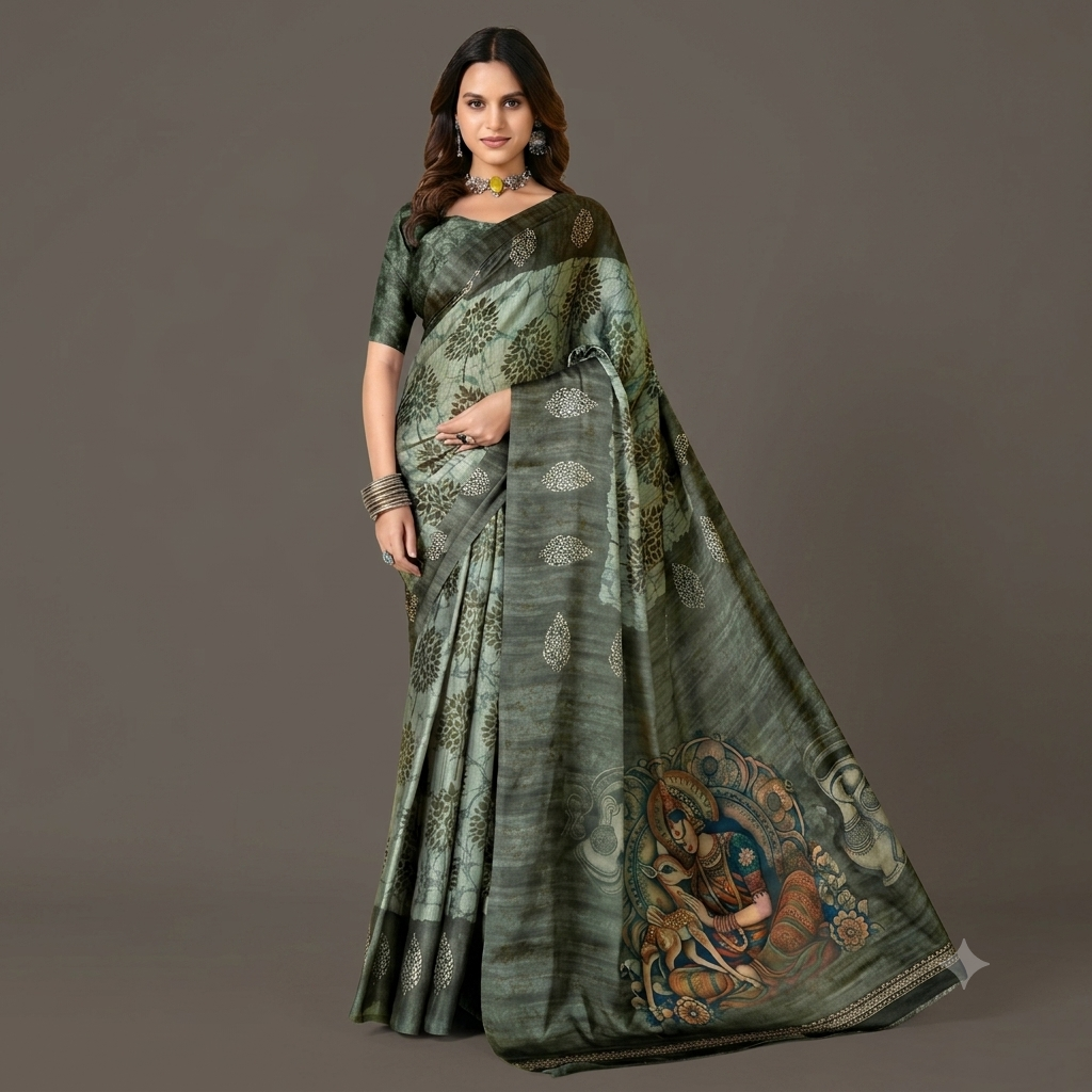 Designer printed sarees