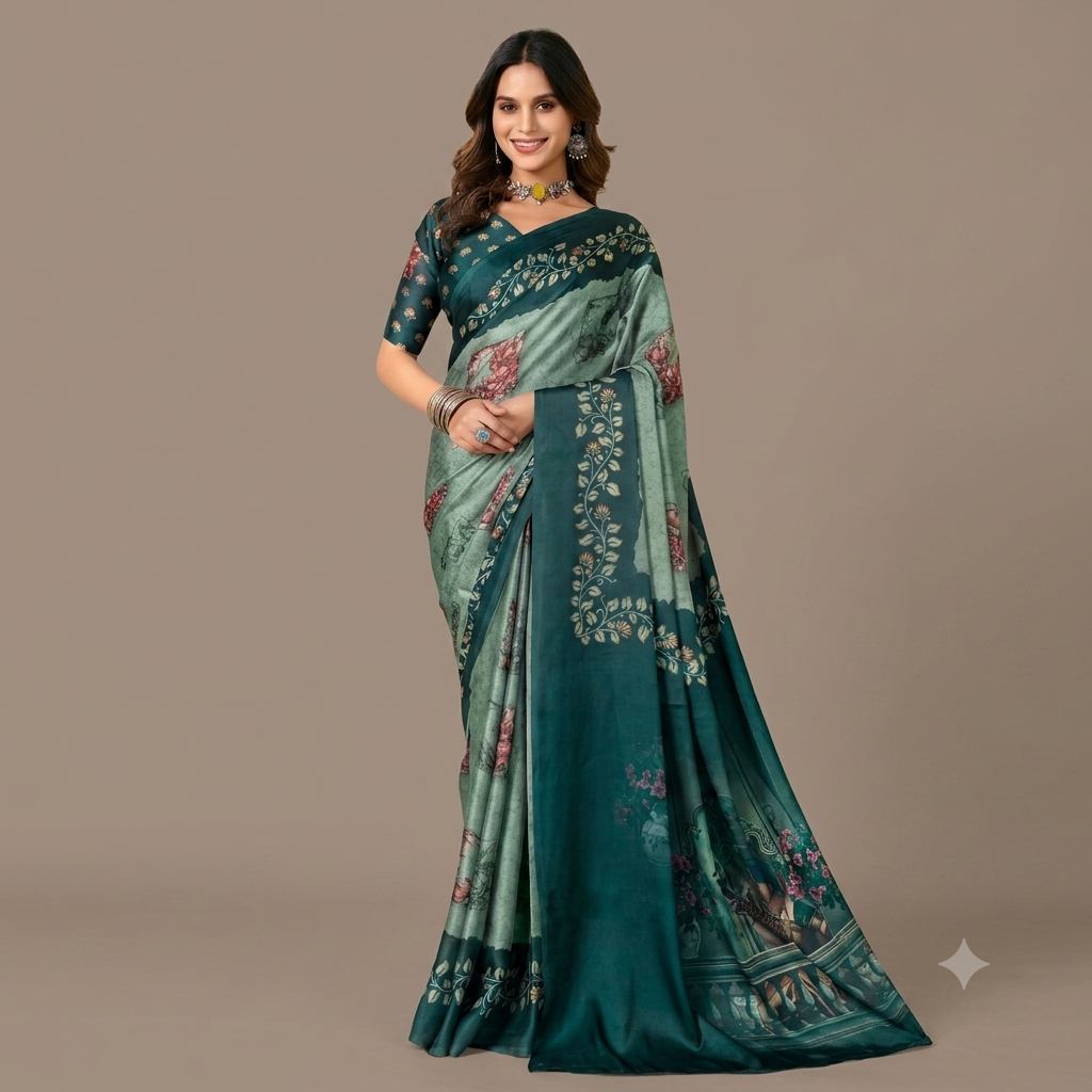 Designer printed sarees