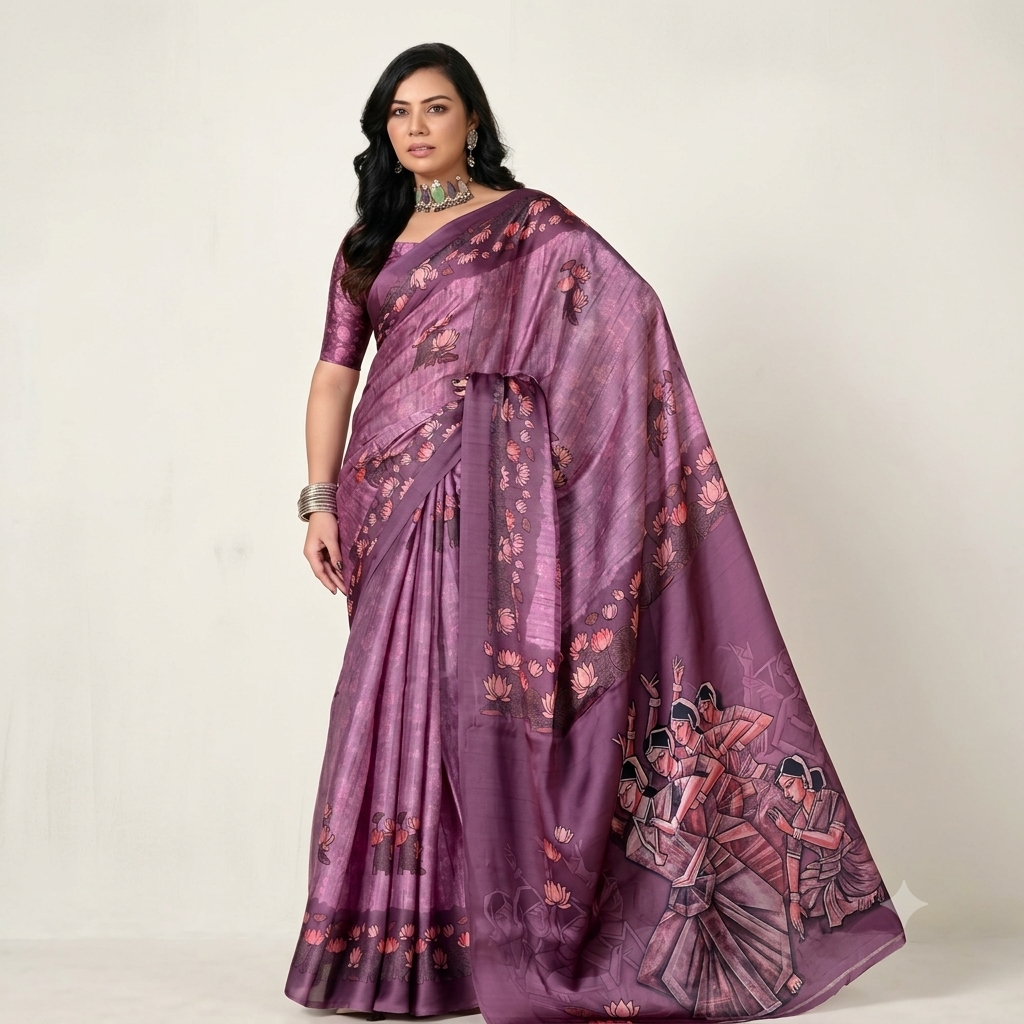 Designer printed sarees