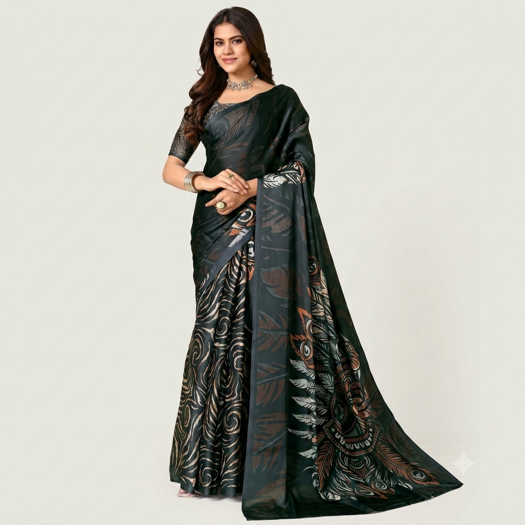Designer printed sarees