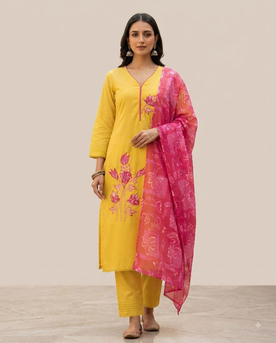 Cotton silk suit (YB 2014 ) - Image 2