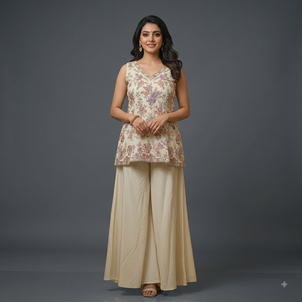 Pure silk Top and pant ( YB 2017) )