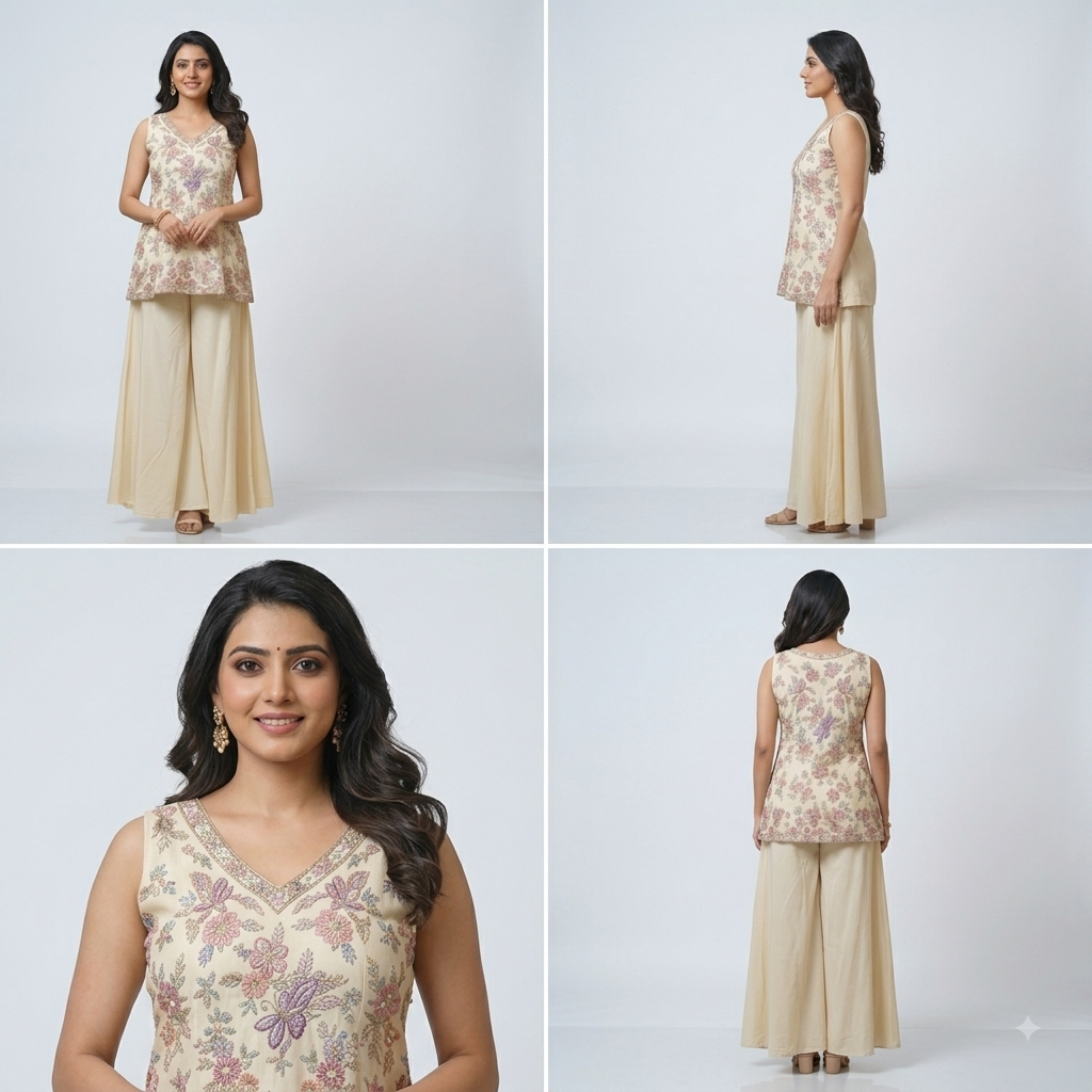Pure silk Top and pant ( YB 2017) ) - Image 4