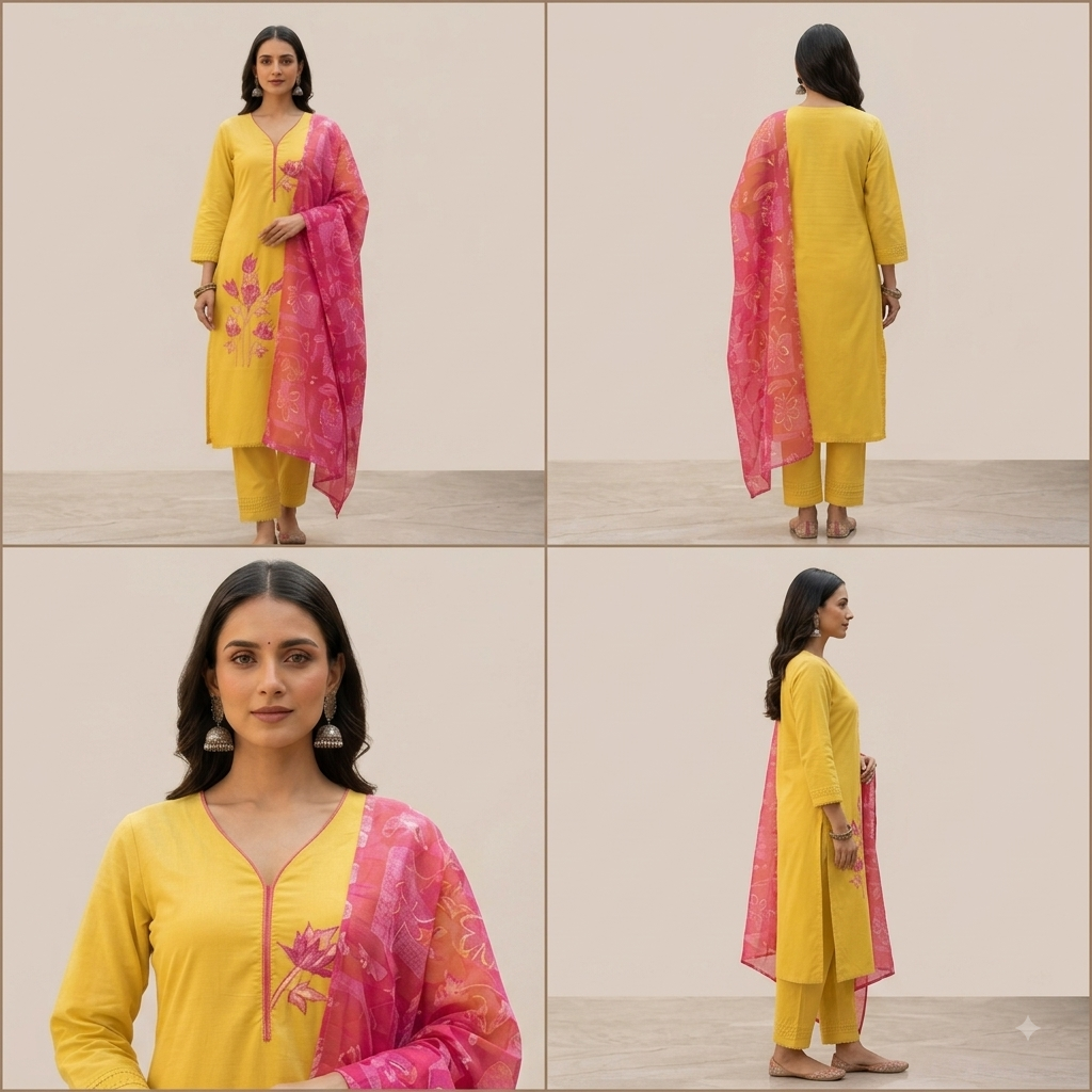 Cotton silk suit (YB 2014 ) - Image 5
