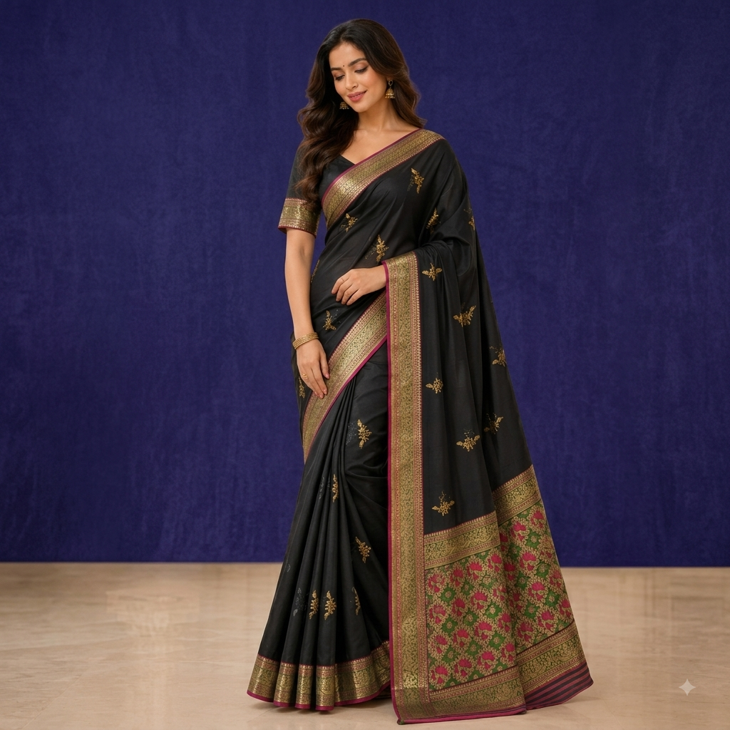 Designer sarees single colour matching Designer sarees single colour matching